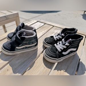 Two pairs of of toddler vans